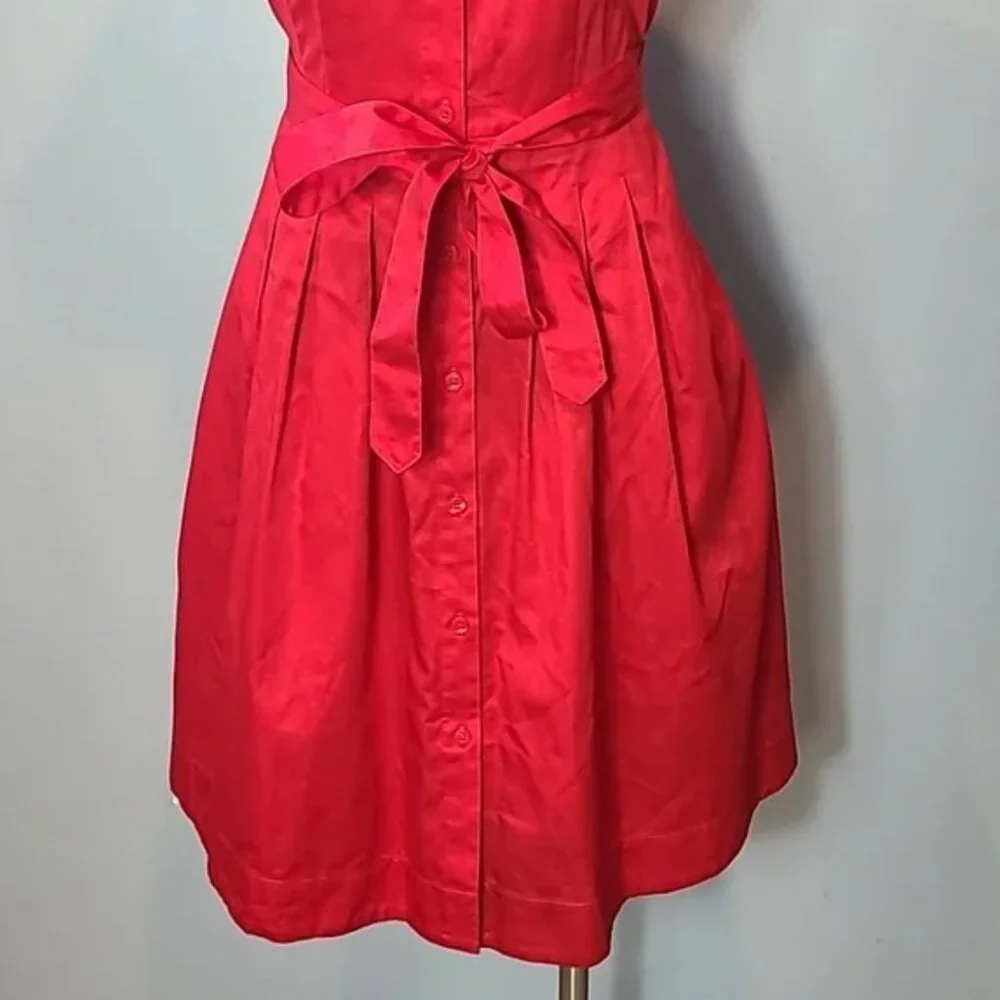Brooks Brothers Red Belted Shirt Dress with Pockets❣️ Like New - Picture 8 of 12